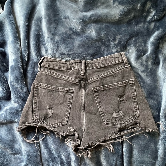 Black ripped jean shorts - Picture 2 of 5